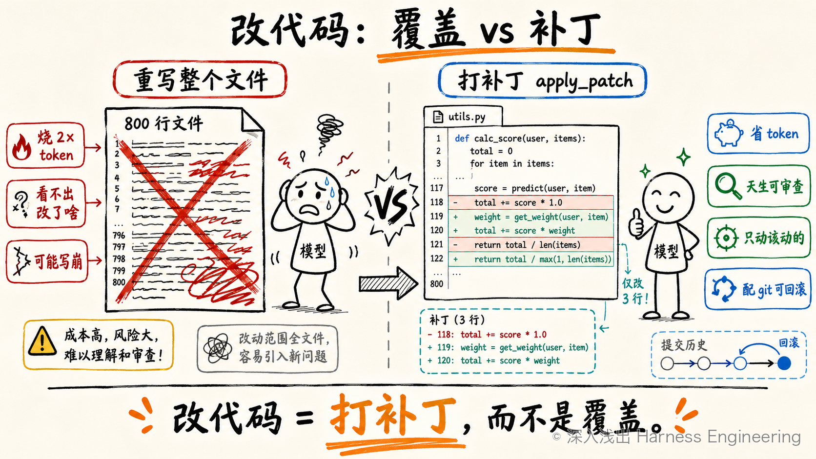 整文件重写 vs 打补丁
